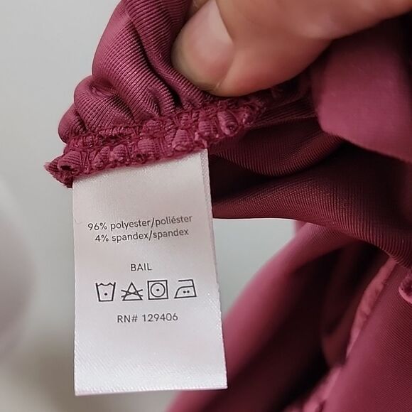 Venus Wine Velvet Crush Y2K Bell Sleeve Blouse With Cut Out In Back Size S - Picture 9 of 12